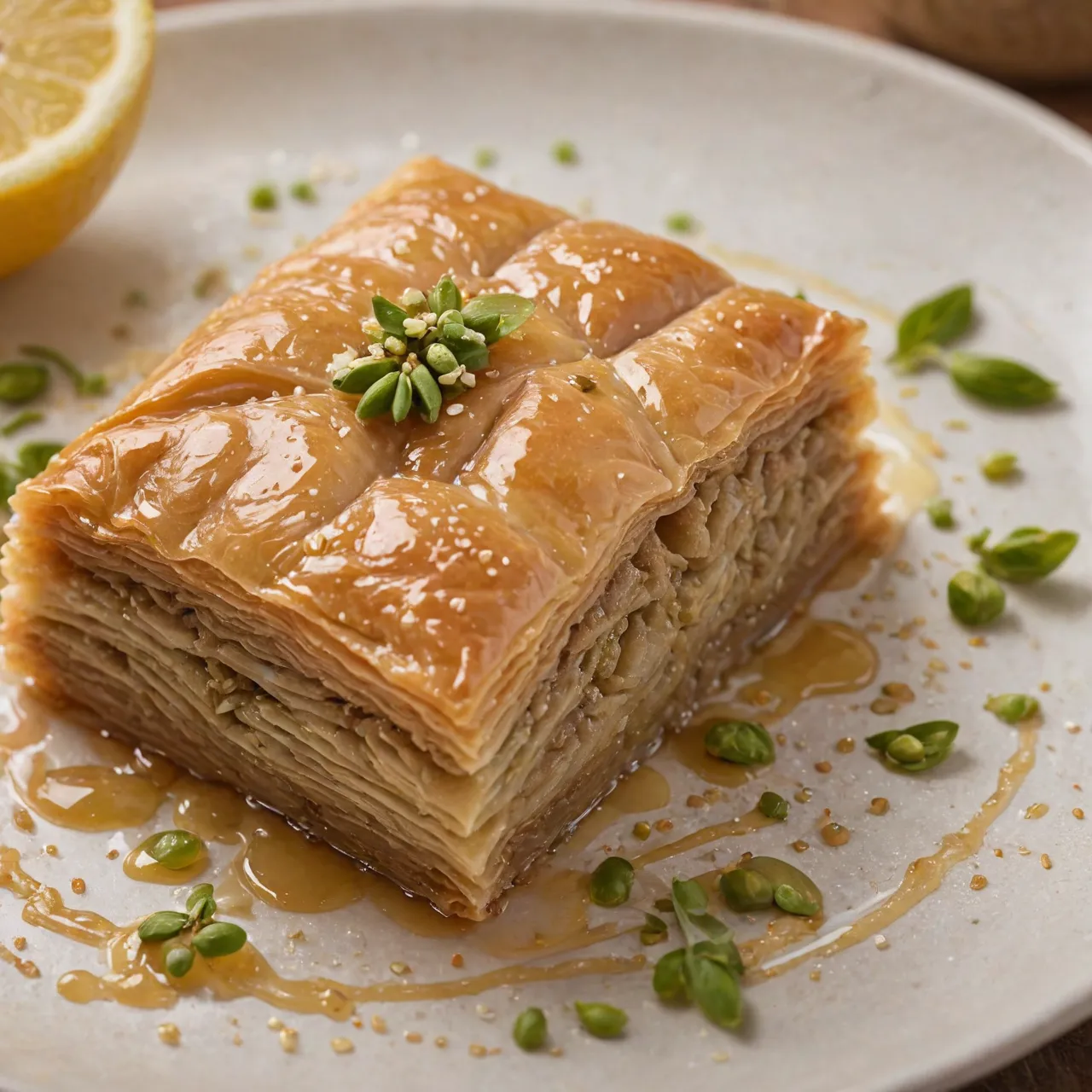 Cardamom Rosewater Pistachio Baklava