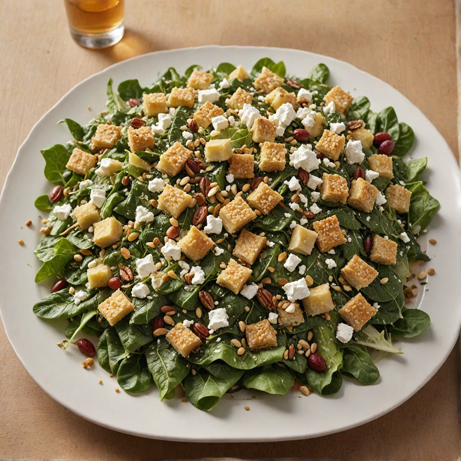 cuisfera 21 Deconstructed Spanakopita Salad with Lemon-Oregano Dressing