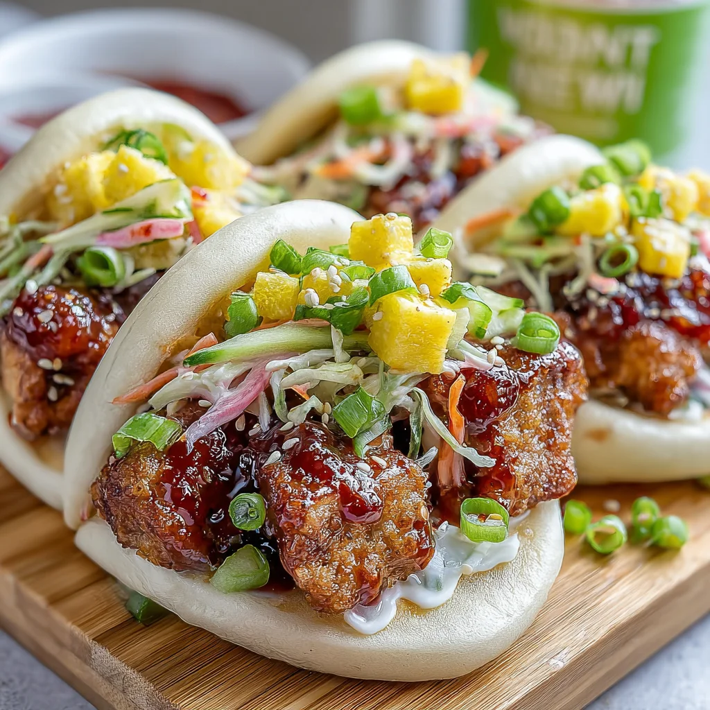 2. Gochujang-Glazed Korean Fried Chicken Bao