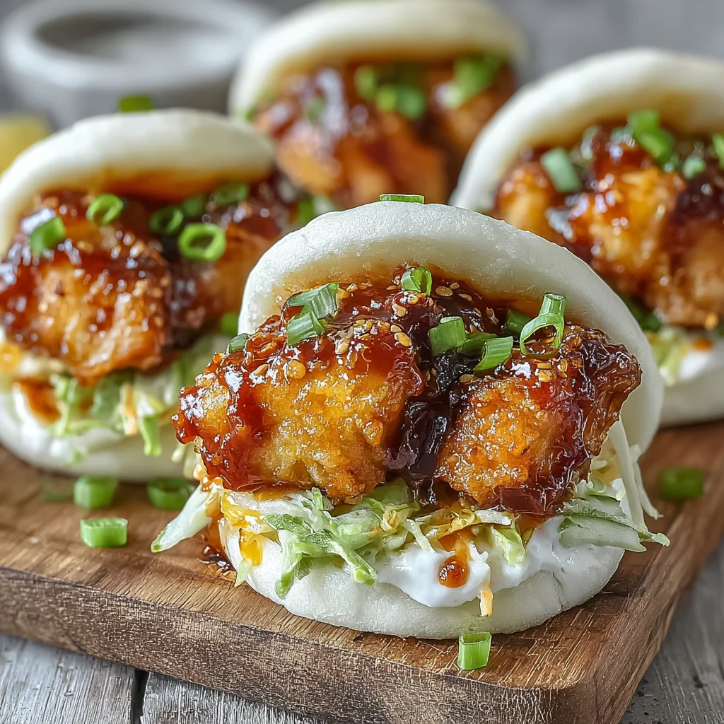 2. Gochujang-Glazed Korean Fried Chicken Bao