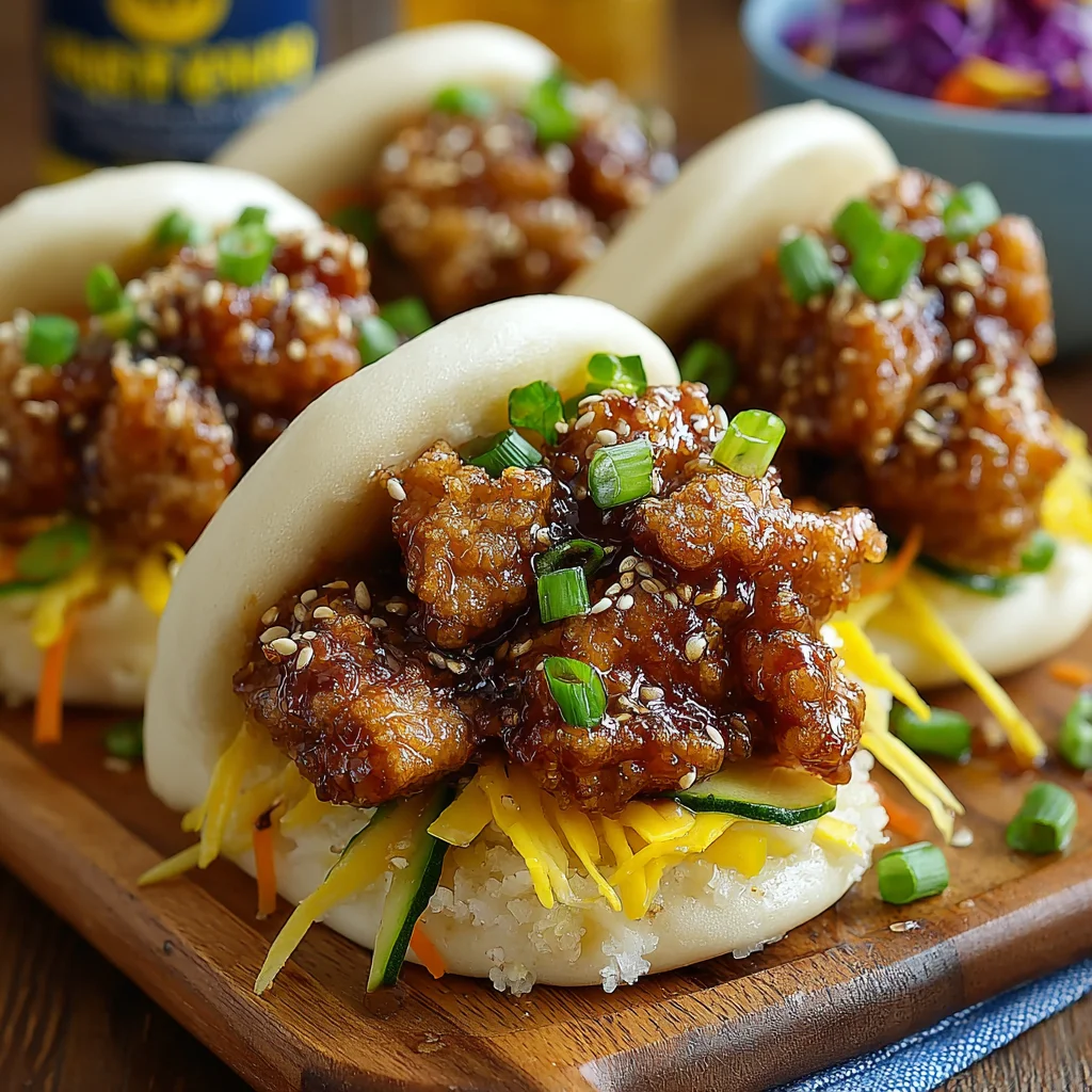 2. Gochujang-Glazed Korean Fried Chicken Bao