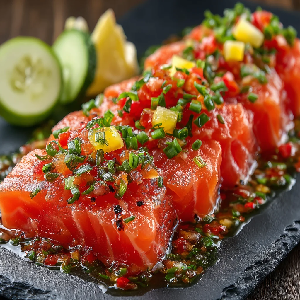 4. Yuzu and Ginger Salmon Ceviche