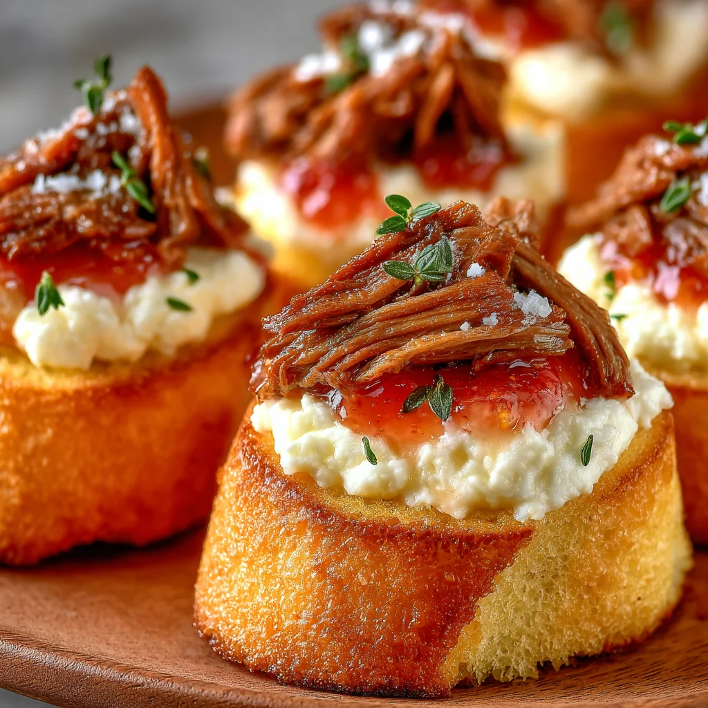 3. Duck Confit and Fig Crostini with Thyme Honey