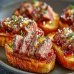 3. Duck Confit and Fig Crostini with Thyme Honey