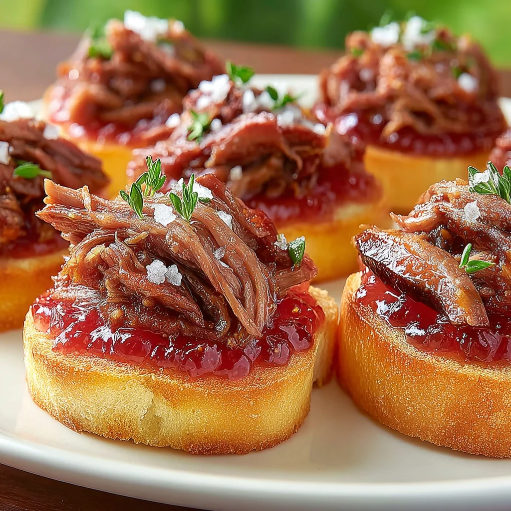 3. Duck Confit and Fig Crostini with Thyme Honey