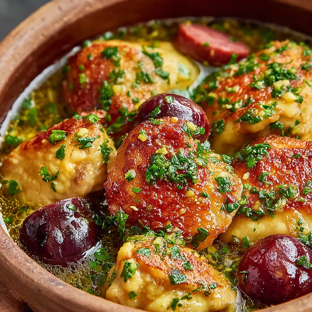 16. Clay Pot Chicken with Chinese Sausage and Shitake Mushrooms